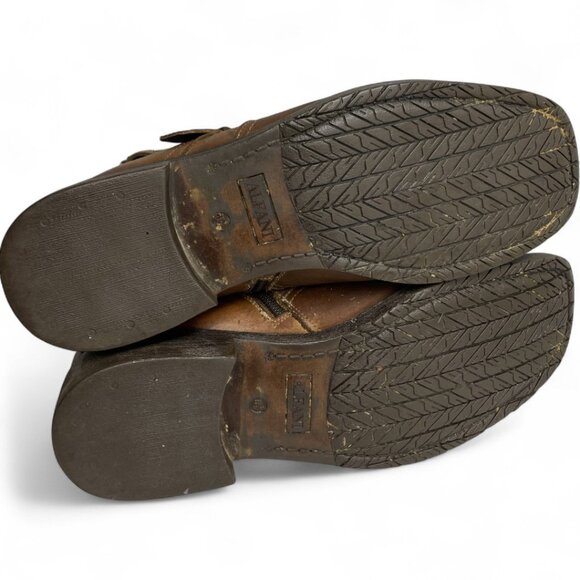 Alfani Brown Leather Square Toe Ankle Harness Biker Motorcycle Boots Men's 11.5 - Picture 13 of 13